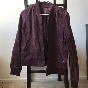 Blank NYC M leather jacket - maroon/deep purple